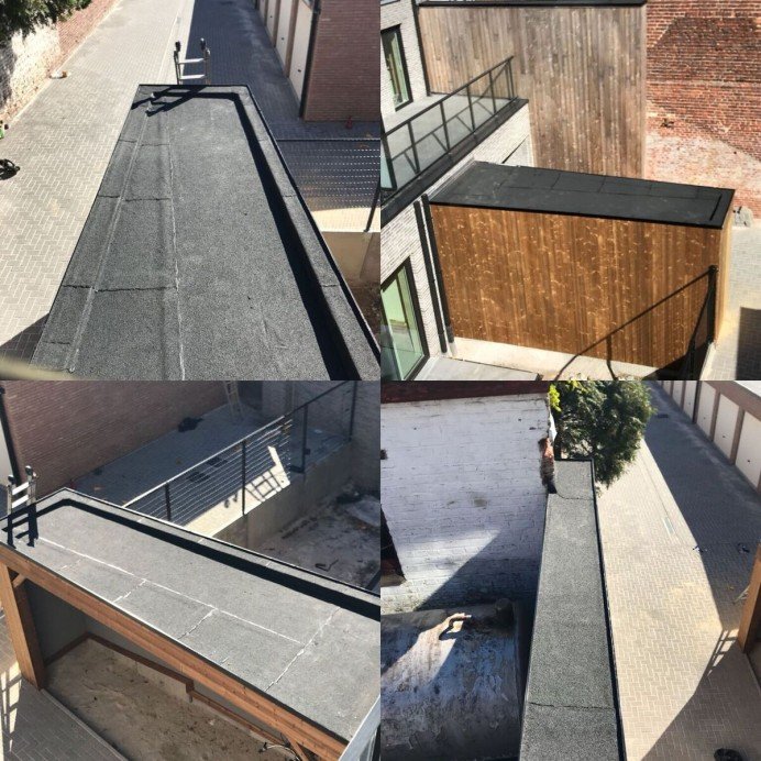 Platte daken Roeselare, West-Vlaanderen