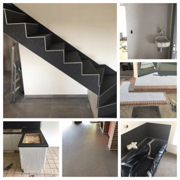 Duurzame steentapijt gietvloeren Houthalen, Limburg