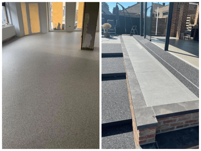 Epoxyvloer in de badkamer Houthalen, Limburg