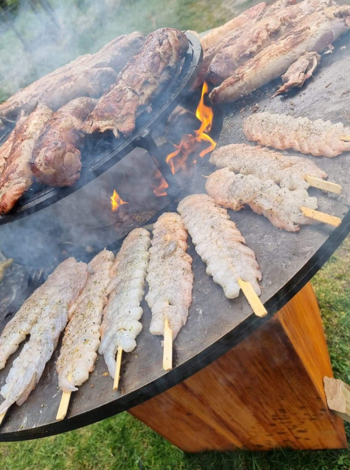 Kip aan het spit Dworp, Vlaams-Brabant